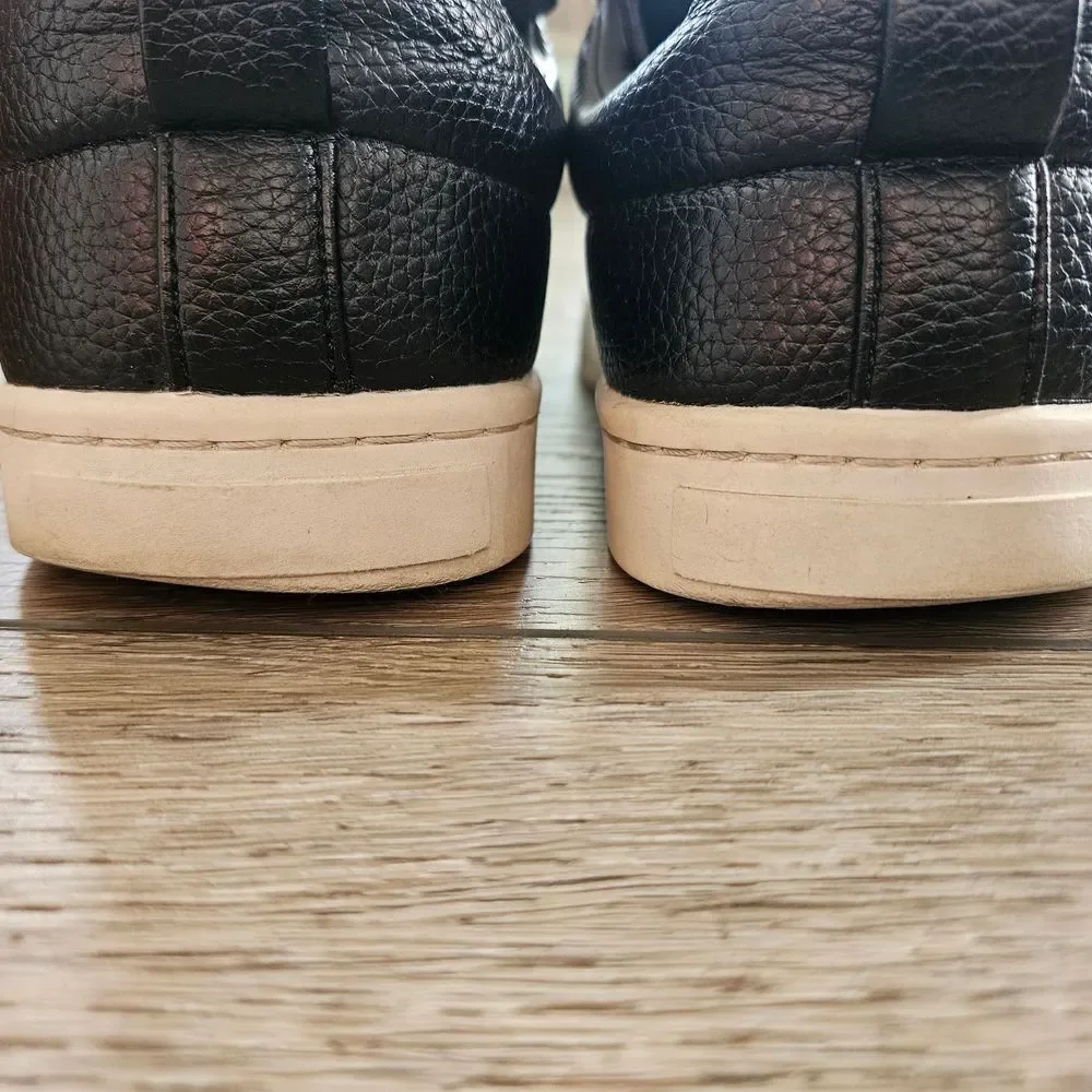 Zara Black Leather Euro Sneakers
